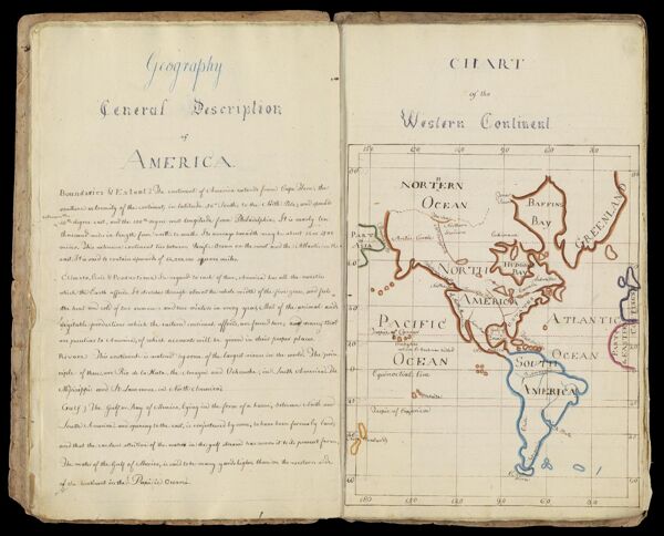 Geography: General Description of America AND Chart of Western Conlinenl [sic]