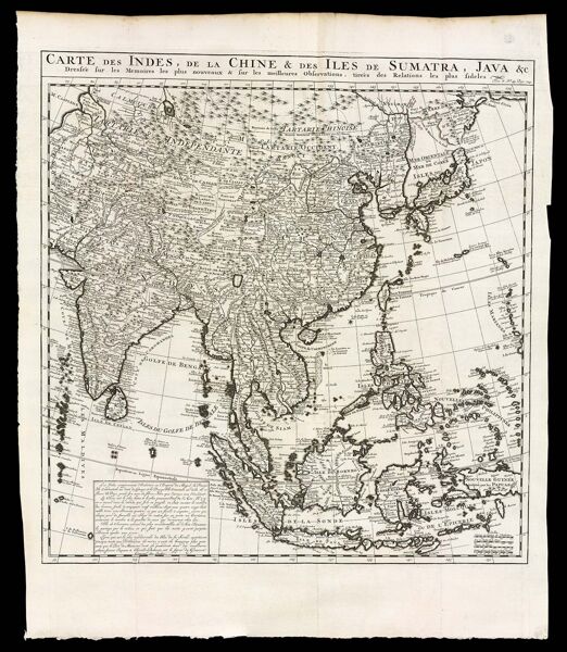 Carte des Indes, de la Chine & des Iles de Sumatra, Java &c...