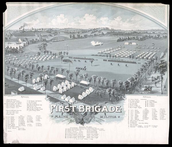 Encampment of First Brigade Maine Volunteer Militia: Augusta, Aug. 25, 26,27,28, 1885
