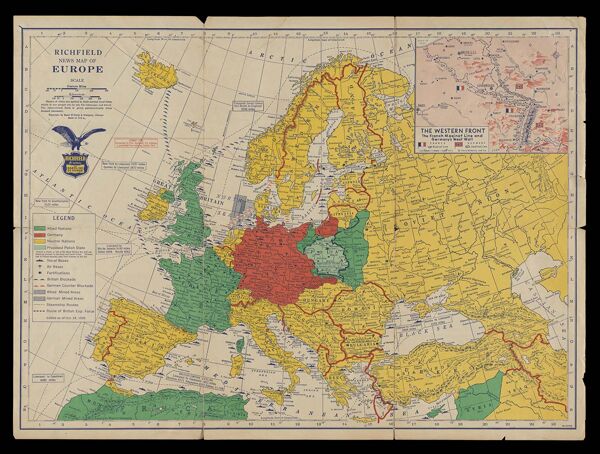 Richfield news map of Europe