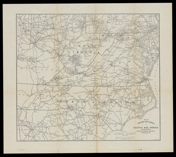 Map Third Division Railway Mail Service