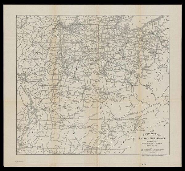 Map Fifth Division railway mail service