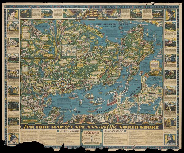 A picture map of Cape Ann and the North Shore