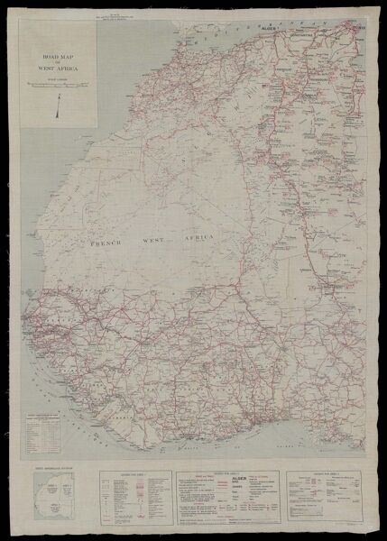 Road Map of West Africa.