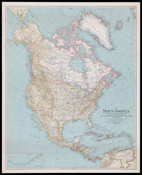 North America compiled and drawn on the cartographic section of the National Geographic Society