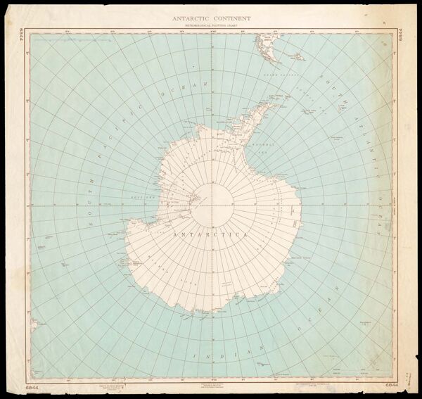Antarctic continent : meteorological plotting chart