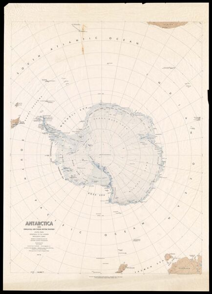 Antarctica : with subglacial and ocean bottom features