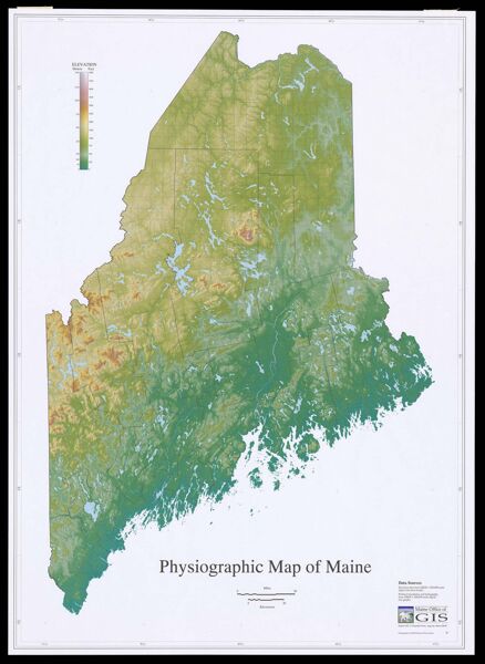 Physiographic map of Maine