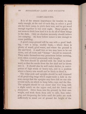 Summer vacations at Moosehead Lake. Part first. How to camp out.