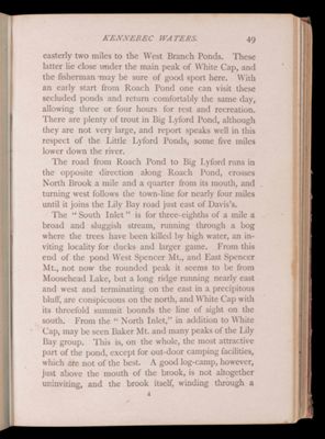 Part second. Moosehead Lake and immediate vicinity. Kennebec Waters.