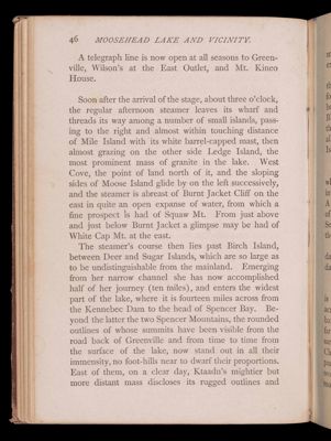 Part second. Moosehead Lake and immediate vicinity. Kennebec Waters.