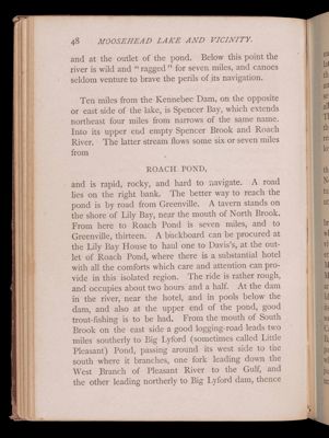 Part second. Moosehead Lake and immediate vicinity. Kennebec Waters.