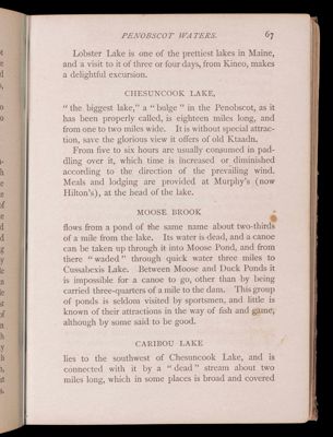 Tours beyond Moosehead Lake. Penobscot Waters.