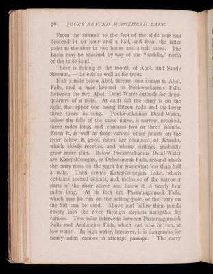Tours beyond Moosehead Lake. Penobscot Waters.