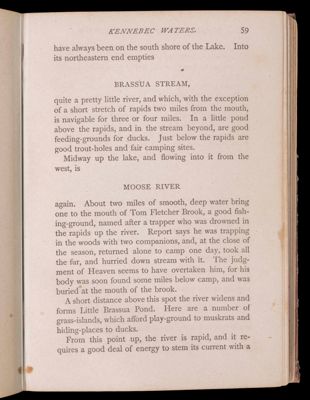 Part second. Moosehead Lake and immediate vicinity. Kennebec Waters.