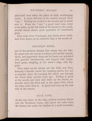 Part second. Moosehead Lake and immediate vicinity. Kennebec Waters.