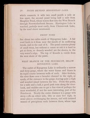 Tours beyond Moosehead Lake. Penobscot Waters.