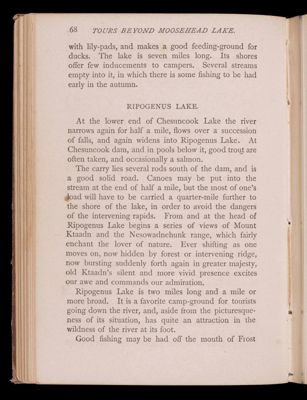 Tours beyond Moosehead Lake. Penobscot Waters.