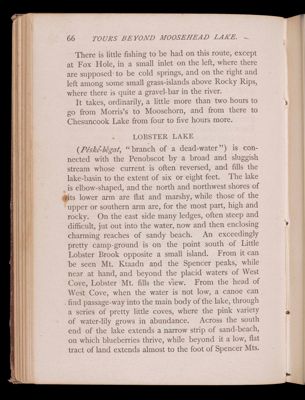 Tours beyond Moosehead Lake. Penobscot Waters.