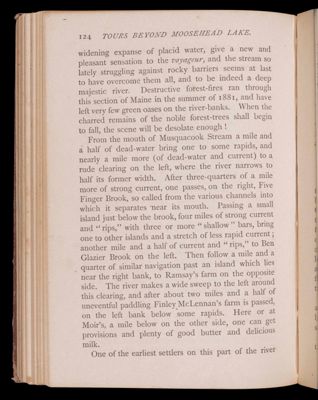 Tours beyond Moosehead Lake. St. John Waters.