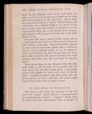 Tours beyond Moosehead Lake. St. John Waters.