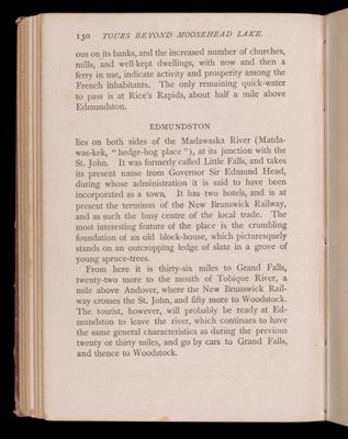 Tours beyond Moosehead Lake. St. John Waters.