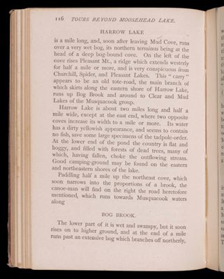 Tours beyond Moosehead Lake. St. John Waters.