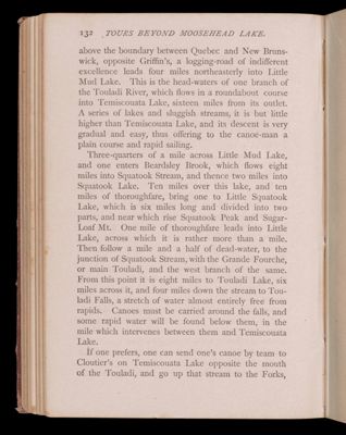 Tours beyond Moosehead Lake. St. John Waters.