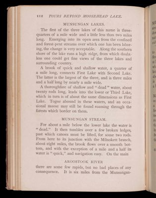 Tours beyond Moosehead Lake. St. John Waters.