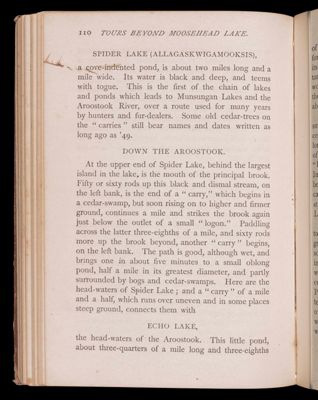 Tours beyond Moosehead Lake. St. John Waters.