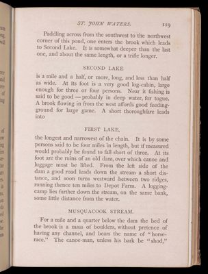 Tours beyond Moosehead Lake. St. John Waters.