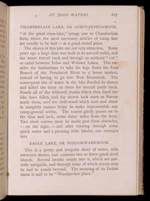 Tours beyond Moosehead Lake. St. John Waters.