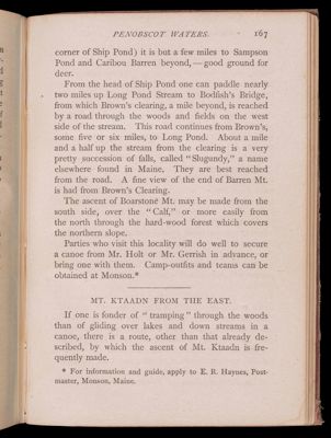 Tours beyond Moosehead Lake. Penobscot Waters.