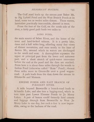 Tours beyond Moosehead Lake. Penobscot Waters.