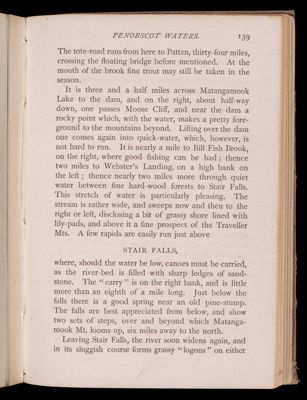 Tours beyond Moosehead Lake. Penobscot Waters.