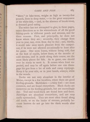 Moosehead Lake and vicinity. Game and fish.