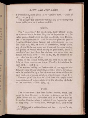 Moosehead Lake and vicinity. Game and fish laws.