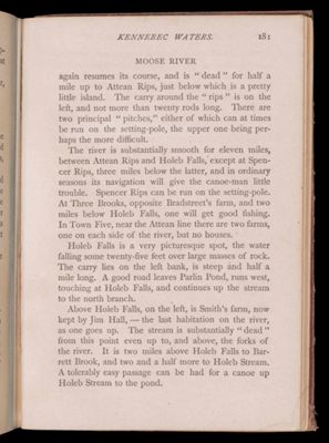 Tours beyond Moosehead Lake. Kennebec Waters.