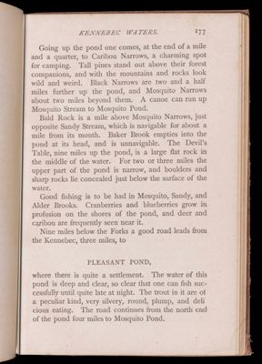 Tours beyond Moosehead Lake. Kennebec Waters.