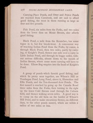 Tours beyond Moosehead Lake. Kennebec Waters.