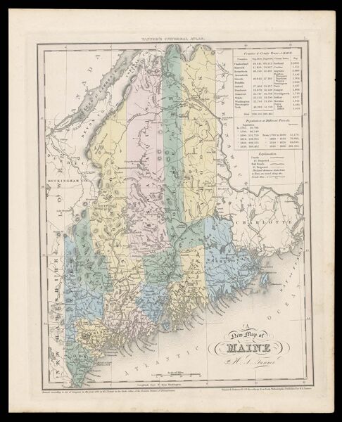 A New Map of Maine by H.S. Tanner
