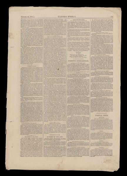 Harper's Weekly: A journal of civilization Vol. V - No. 252 New York, Saturday, October 26, 1861