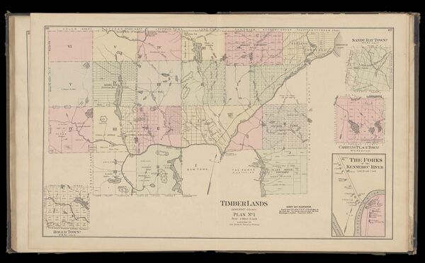 Timber Lands, Somerset County Plan No. 1; Holeb Township... ; Sandy Bay Township... ; Carrying Place Township... ; The Forks of the Kennebec River