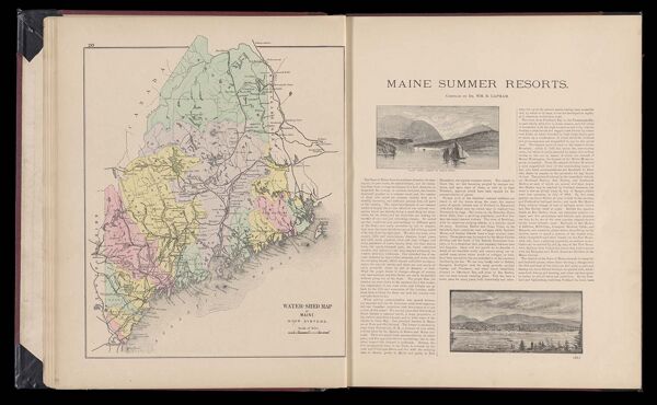Water-shed Map of Maine River Systems / Maine Summer Resorts
