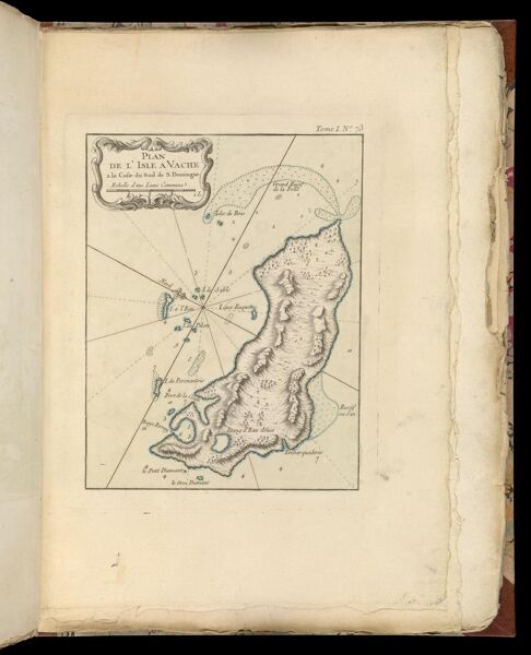 Plan de l'Isle a Vache a la Coste du Sud de S. Domingue