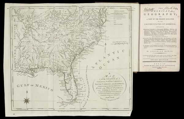 A Map of the States of Virginia, North Carolina, South Carolina and Georgia; comprehending the Spanish provinces of East and West Florida: exhibiting the boundaries as fixed by the late Treaty of Peace between the United States and the Spanish Dominions. C