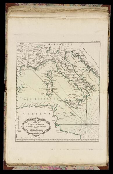 Carte des Costes d'Italie et les Isles de Corse, Sardaigne Sicil &a.