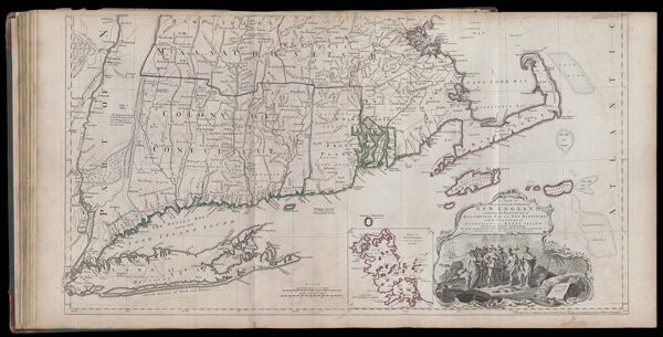 A Map of the most Inhabited part of New England, containing the Provinces of Massachusetts Bay and New Hampshire, with Colonies of Connecticut and Rhode Island...