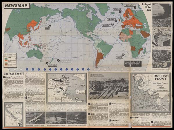 Newsmap, vol. I, no. 33, Monday, Dec. 7, 1942 /  The battleground of North Africa