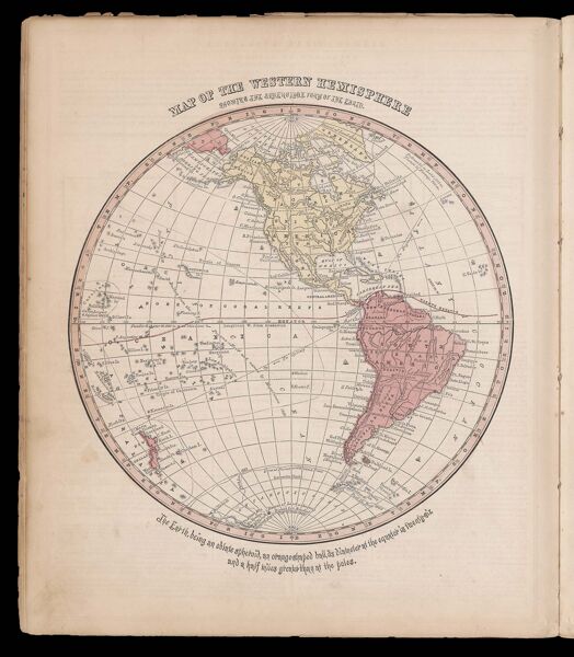 Map of the Western hemisphere.